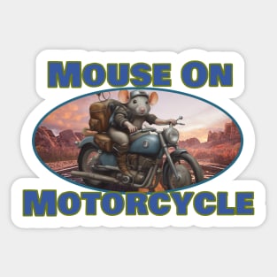 Mouse on Motorcycle Sticker